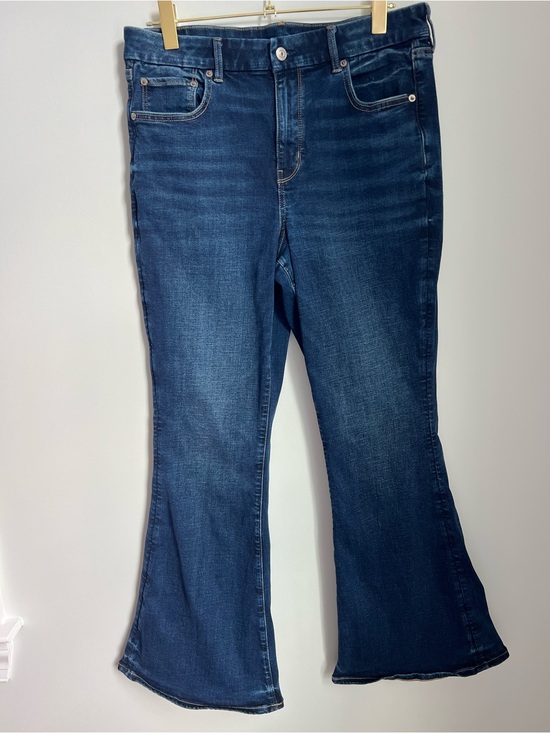 American Eagle Outfitters Denim - American Eagle | Next Level Stretch Curvy Super High-Rise Flare Dark Wash Sz 14